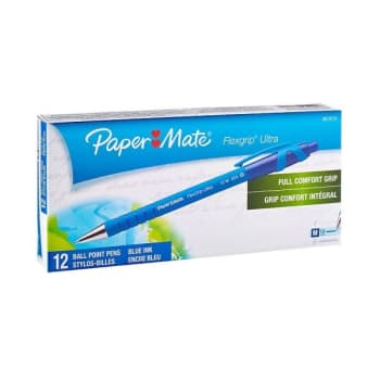 Image for Paper Mate® FlexGrip Ultra Blue/Blue Retractable Pen 1mm (12-Pack) from HD Supply