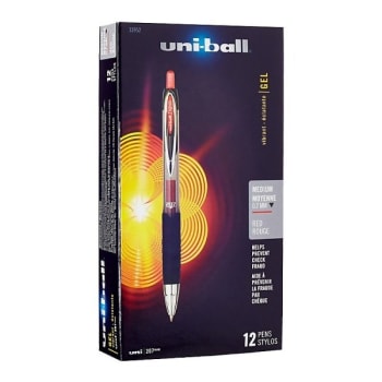 Image for Uni-Ball® 207 Red W/black Barrel Retractable Fraud Prevention Gel Pen 0.7mm 12pk from HD Supply