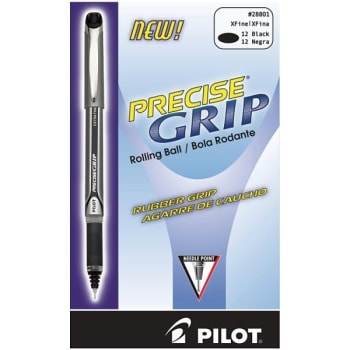 Image for Pilot Precise Grip Black W/Black Metallic Barrel Rollerball Pen 0.5 mm (12-Pack) from HD Supply