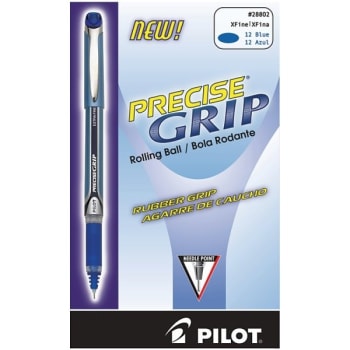 Image for Pilot Precise Grip Blue W/Blue Metallic Barrel Rollerball Pen 0.5mm (12-Pack) from HD Supply