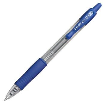 Image for Pilot G-2 Blue With Clear Barrel Retractable Gel Pen 0.38mm 12-Pk from HD Supply