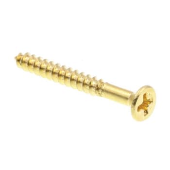 Image for Wood Screws, Flat Hd, Phil Dr, #4 X 1in, Brass, Package Of 25 from HD Supply