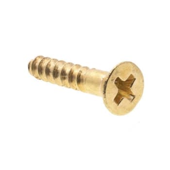 Image for Wood Screws, Flat Hd, Phil Dr, #4 X 5/8in, Brass, Package Of 25 from HD Supply