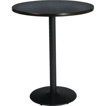 Image for KFI 30" Round Table With Graphite Nebula Top, Round Black Base, Bistro Height from HD Supply