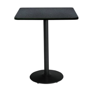 Image for KFI Seating 30" Square Bistro Table, Graphite Nebula Top, Round Black Base from HD Supply