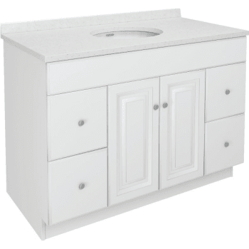 Image for Seasons® 48"W X 32.5"H X 21"D White Bath Vanity Cabinet from HD Supply