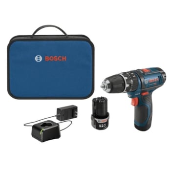 Image for Bosch 3/8 In 12 Volt Max Li-Ion Hammer Drill/driver Kit from HD Supply