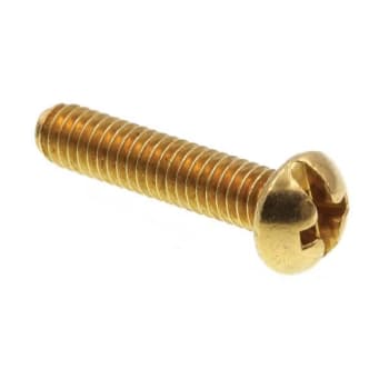 Image for Machine Screws, Rd Hd, #8-32 X 3/4in, Brass, Package Of 100 from HD Supply