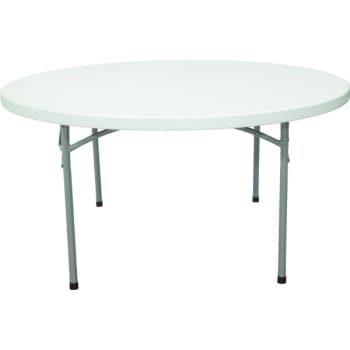 National Public Seating® Round Folding Table 30Hx60"D Gray Speckled