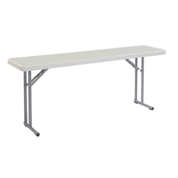 Image for National Public Seating® Rectangle Folding Table 30hx18wx72"l Gray Speckled from HD Supply