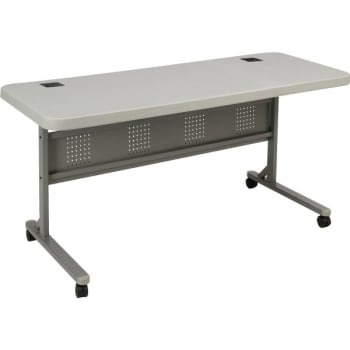 Image for National Public Seating® Flip Top Table 29-.5h X 60w X 24"d, Speckled Gray from HD Supply