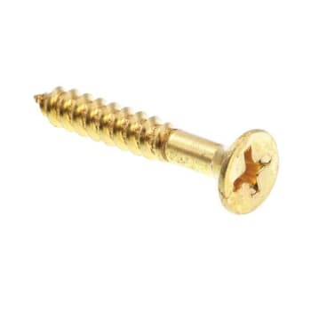 Image for Wood Screws, Flat Hd, Phil Dr, #10 X 1-1/4in, Brass, Package Of 25 from HD Supply
