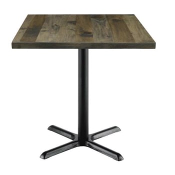 Image for KFI Seating Urban Loft 30 x 30 x 29 in Square Vintage Wood Break Room Table (Barnwood) from HD Supply