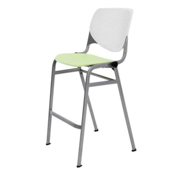 Image for Kfi Seating Kool Stack Barstool, White Back, Lime Green Seat from HD Supply