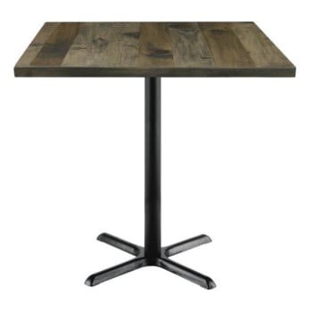 Image for KFI Seating Urban Loft 42 x 42 x 41 in Square Vintage Wood Break Room Table (Barnwood) from HD Supply