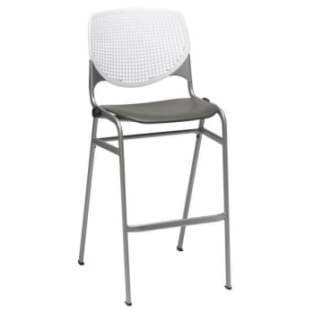 Image for Kfi Seating Kool Stack Barstool, White Back, Brownstone Seat from HD Supply