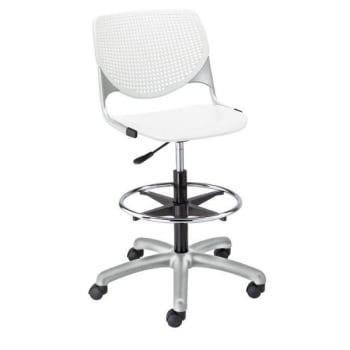 Image for Kfi Seating Kool Drafting Stool, White from HD Supply