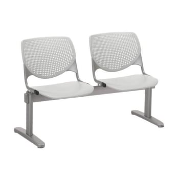 Image for Kfi Seating Kool 2-Seat Reception Bench, Light Grey Seats & Back from HD Supply