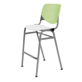 Image for Kfi Seating Kool Stack Barstool, Lime Green Back, White Seat from HD Supply
