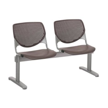 Image for Kfi Seating Kool 2-Seat Reception Bench, Brownstone Seats & Back from HD Supply