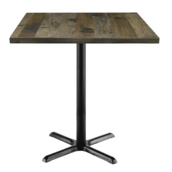 Image for KFI Seating Urban Loft 36 x 36 x 41 in Square Vintage Wood Break Room Table (Barnwood) from HD Supply