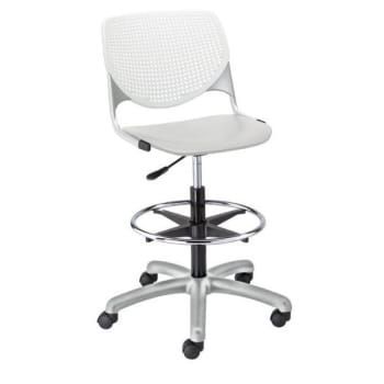 Image for KFI Seating Kool Drafting Stool (White/Gray) from HD Supply
