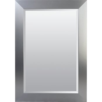 American Pride® 24 X 30" Decorative Framed Beveled Mirror - 3" Brushed Nickel