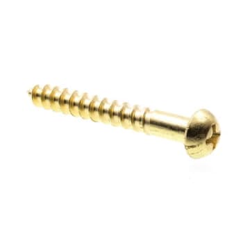 Image for Wood Screws, Rd Hd, Phil Dr, #10 X 1-1/2in, Brass, Package Of 15 from HD Supply