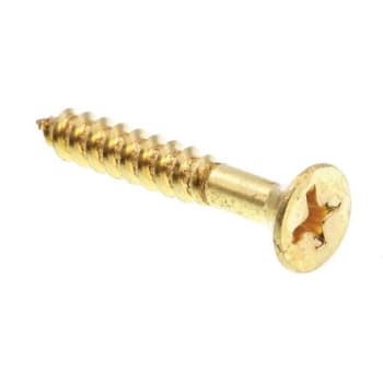 Image for Wood Screws, Flat Hd, Phil Dr, #10 X 1-1/4in, Brass, Package Of 100 from HD Supply