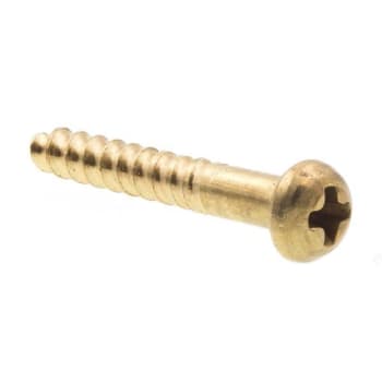 Image for Wood Screws, Rd Hd, Phil Dr, #4 X 3/4in, Brass, Package Of 25 from HD Supply