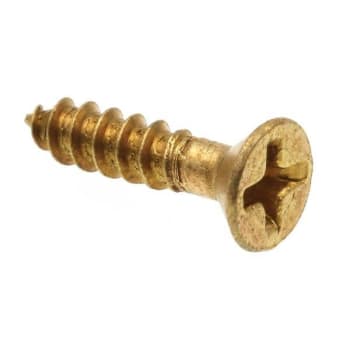 Image for Wood Screws, Flat Hd, Phil Dr, #6 X 5/8in, Brass, Package Of 25 from HD Supply