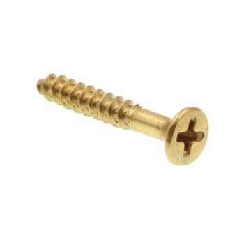 Image for Wood Screws, Flat Hd, Phil Dr, #4 X 3/4in, Brass, Package Of 25 from HD Supply