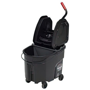 Image for Rubbermaid 35 Quart Plastic Down-Press Mop Bucket (Black) from HD Supply