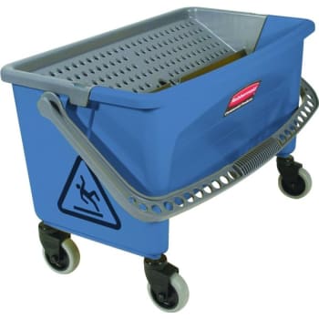 Image for Rubbermaid Commercial 28 Quart Plastic Microfiber Mop Bucket W/ Wringer (Blue) from HD Supply