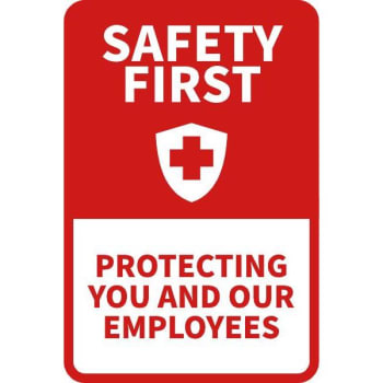 Image for HD Supply 6 x 9 in "Safety First" Window Cling (Red) (5-Pack) from HD Supply