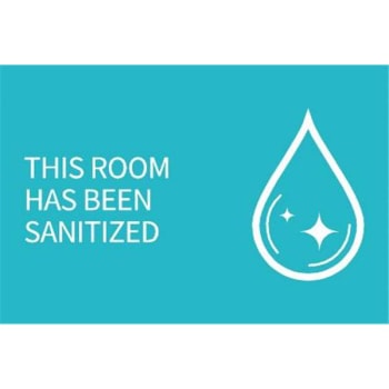 Image for HD Supply 4 x 3 in Proof of Sanitization Entry Sticker (Lt. Blue) (100-Pack) from HD Supply