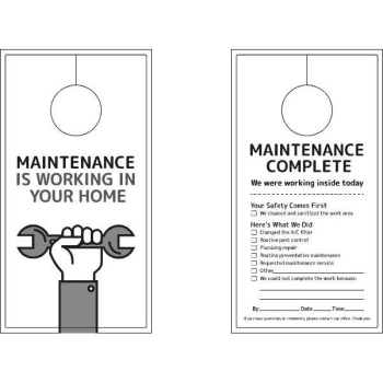 Image for HD Supply 4 x 7 in "Sanitized Workspace" Vector Maintenance Door Hangtag (100-Pack) from HD Supply