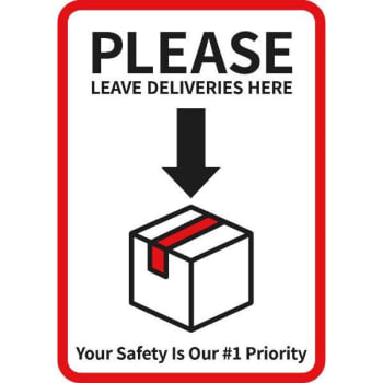Image for HD Supply 7 x 10 in Plastic "Leave Deliveries Here" Sign from HD Supply
