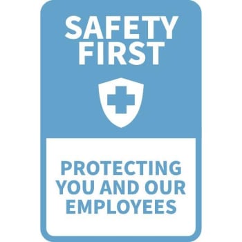 Image for HD Supply 6 x 9 in "Safety First" Window Cling (Lt. Blue) (5-Pack) from HD Supply