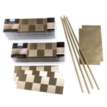 Image for Aspect Metal Square Champagne Backsplash Kit from HD Supply