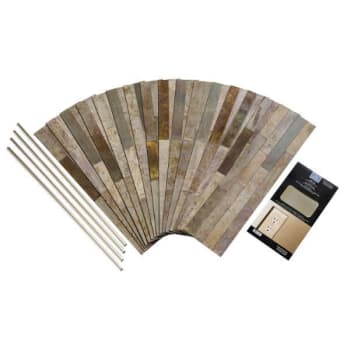 Image for Aspect Metal Distressed Ivory Patina Backsplash Kit from HD Supply