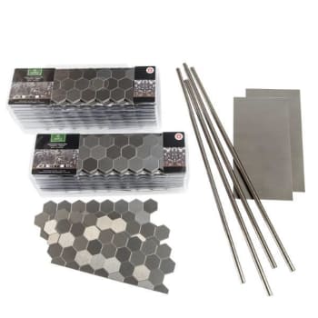Image for Aspect Metal Honeycomb Stainless Backsplash Kit from HD Supply
