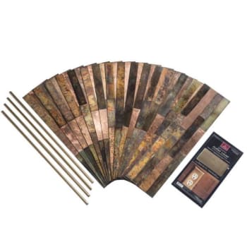 Image for Aspect Metal Distressed Bronze Relic Backsplash Kit from HD Supply