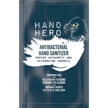 Image for Hand Hero 0.07 Oz 70% Alcohol Hand Sanitizer Packets (50-Pack) from HD Supply