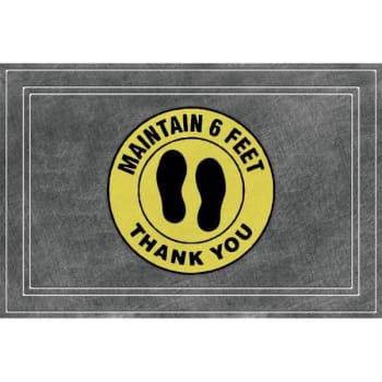 Image for Apache Mills Fashionables Deluxe "Maintain 6 Feet" Floor Mat (Gray) from HD Supply
