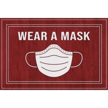 Image for Apache Mills Fashionables Deluxe "Wear a Mask" Door Mat (Red) from HD Supply