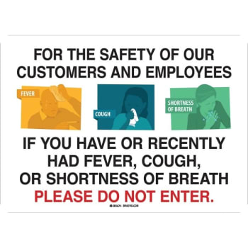 Image for Brady® Customer Safety Aluminum Sign, 7" x 10", Black/White from HD Supply