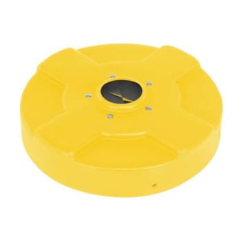 Image for Vestil Drum Recycle Lid Flap 30 Gallon Yellow from HD Supply