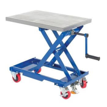 Image for Vestil Mechanical Scissors Cart, Hand Crank 330 Lbs Capacity from HD Supply