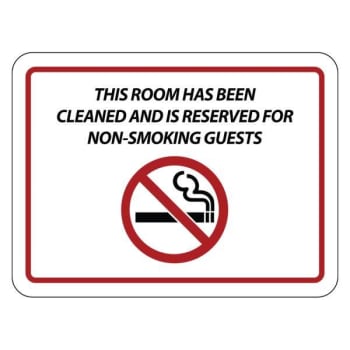 Image for Hy-Ko Non-Smoking Room Reserved Cigarette Symbol Sign, Package Of 50 from HD Supply
